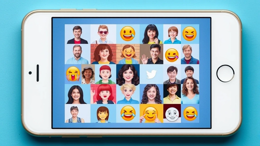 Digital device screen showing social media interface with diverse users interacting, emojis of celebration and support visible, modern communication and community building theme